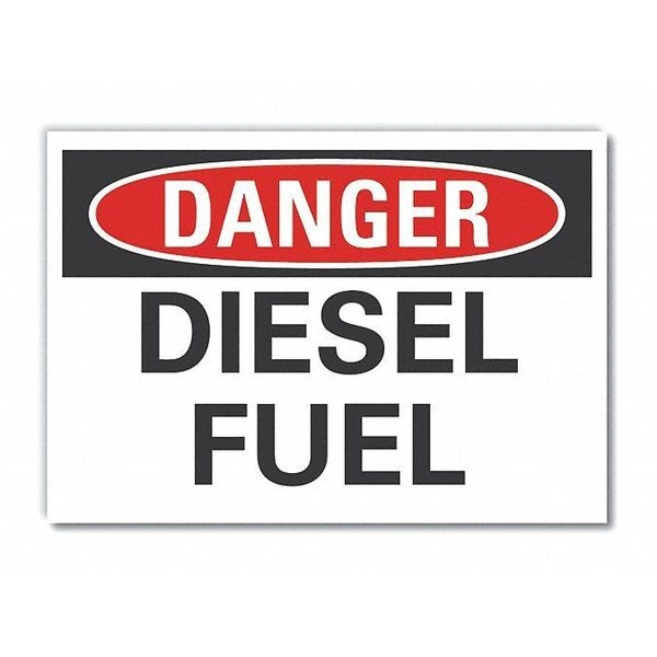 Lyle Danger Sign, 5 in H, 7 in W, Polyester, Horizontal Rectangle, English, LCU4-0338-ND_7X5 - LCU4-0338-ND_7X5