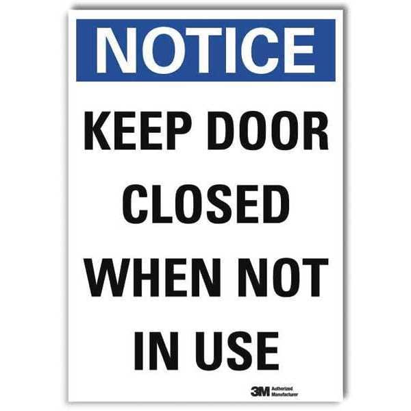 Lyle Notice Sign, 10 in H, 7 in W, Reflective Sheeting, Horizontal Rectangle, English, U5-1288-RD_7X10 - U5-1288-RD_7X10