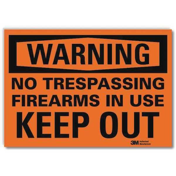 Lyle Admittance Sign, Firearms In Use, 5 in. H - U6-1180-RD_7X5