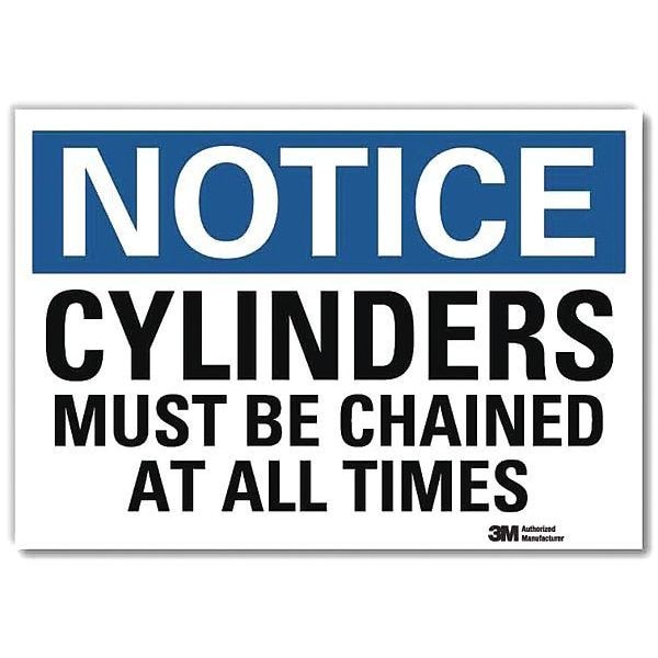 Lyle Notice Sign, 10 in H, 14 in W, Horizontal Rectangle, English, U5-1115-RD_14X10 - U5-1115-RD_14X10