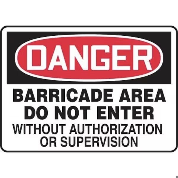 Accuform OSHA DANGER SAFETY SIGN BARRICADE MABR110VP - MABR110VP