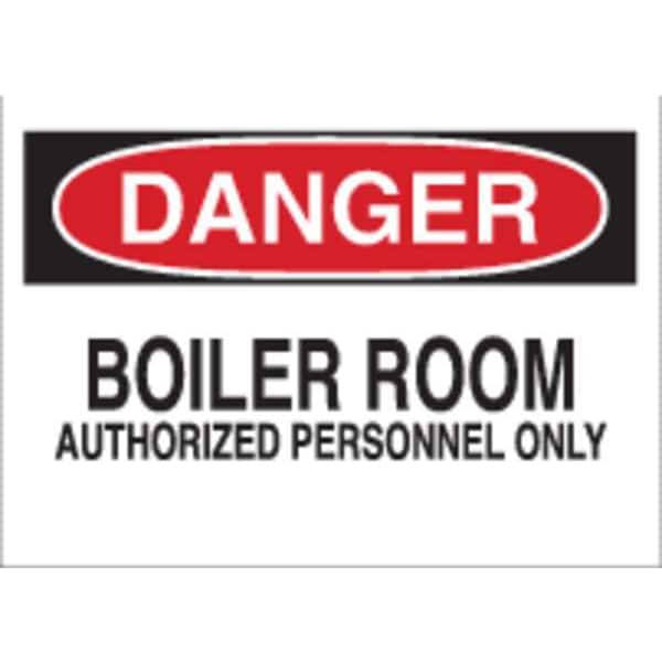 Brady Danger Sign, 7 in H, 10 in W, Polyester, Rectangle, English, 84038 - 84038