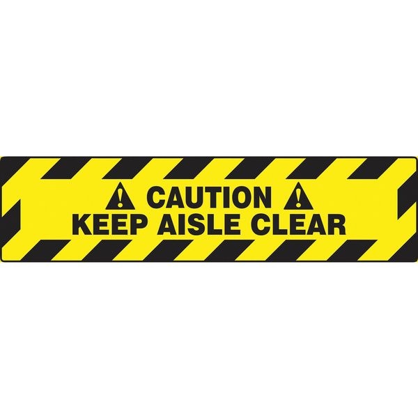 Accuform Slip-Gard Step-Style Floor Sign, 6" H, 24" W, Vinyl, Rectangle, English, PSR272 - PSR272