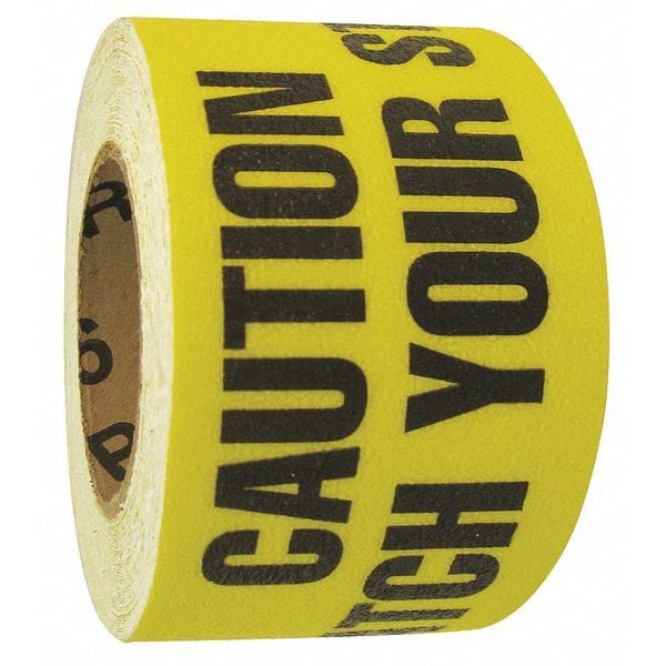 Wooster Products Anti-Slip Tape, Message, 3" W, 46 Grit, MCWYS0360 - MCWYS0360