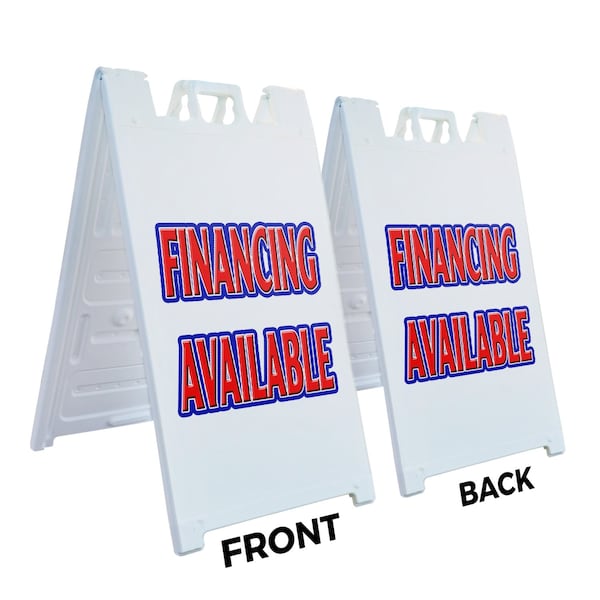 Signmission Financing Available, A-Frame & 2 Decals Installed, Heavy-Duty Plastic Frame - SBHD-D-2436-FINANCING AVAILABLE