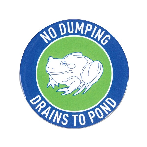 Pig Storm Drain Marker, Drains to Pond, 10PK - SGN8200-658