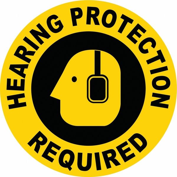 Stranco Anti-Slip Floor Sign, 17 in H, 17 in W, Vinyl, Circle, English, FS-17-119 - FS-17-119