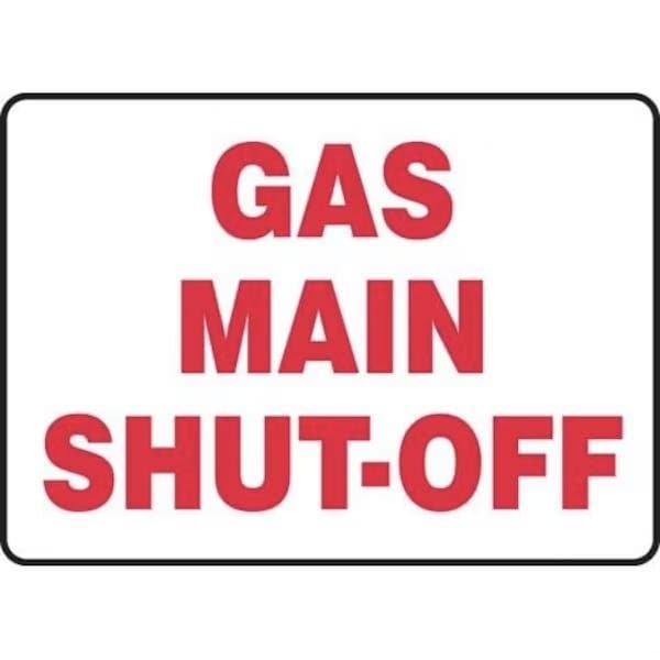 Accuform SAFETY SIGN GAS MAIN SHUTOFF 10 X MCHL530XP - MCHL530XP