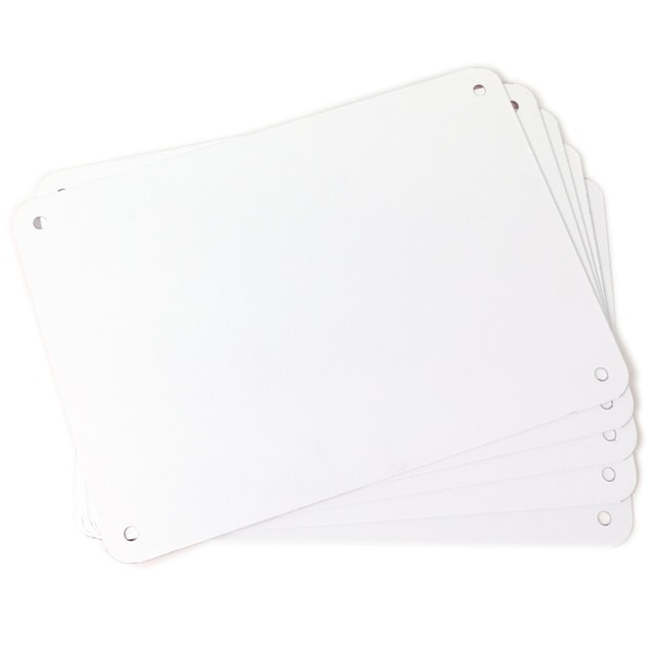 Labeltac Aluminum Sign Blank, 10 in W, 14 in H, Aluminum, White - LT-1014AL