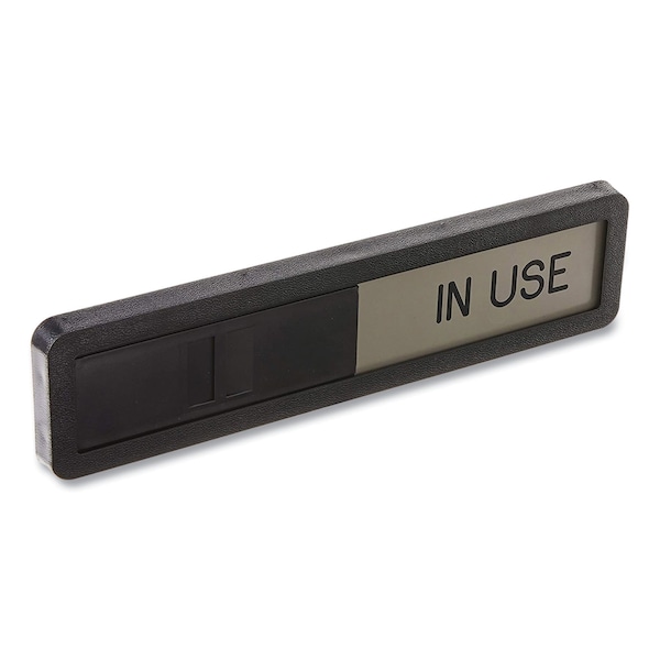 Headline Sign Vacant/In Use Sign, In-Use; Vacant, 2.5 x 10.5, Black/Silver - 1519