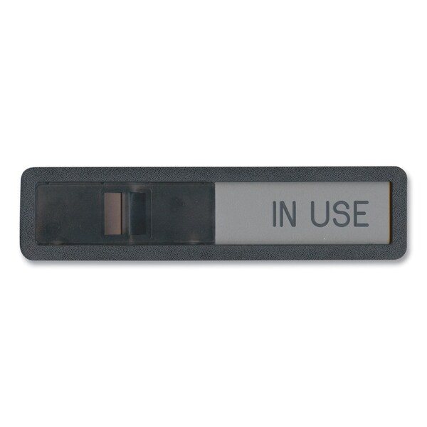 Headline Sign Vacant/In Use Sign, In-Use; Vacant, 2.5 x 10.5, Black/Silver - 1519