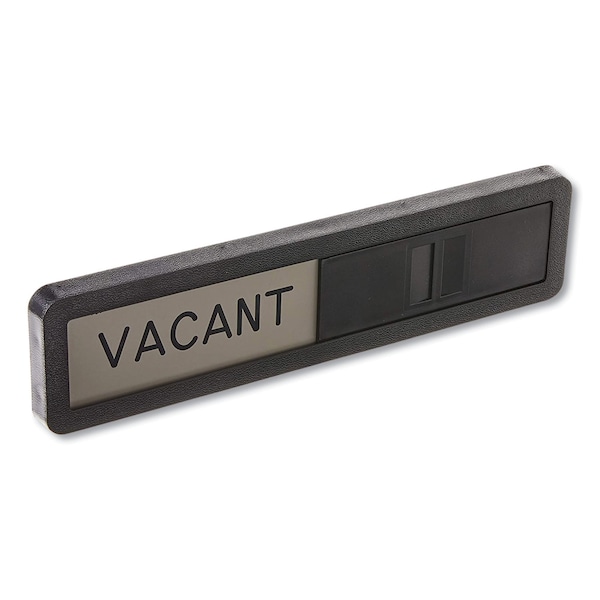 Headline Sign Vacant/In Use Sign, In-Use; Vacant, 2.5 x 10.5, Black/Silver - 1519