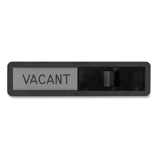 Headline Sign Vacant/In Use Sign, In-Use; Vacant, 2.5 x 10.5, Black/Silver - 1519