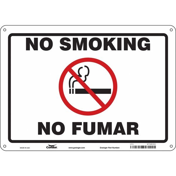 Condor Safety Sign, 10" H, 14 in W, Horizontal Rectangle, English, Spanish, 474D36 - 474D36