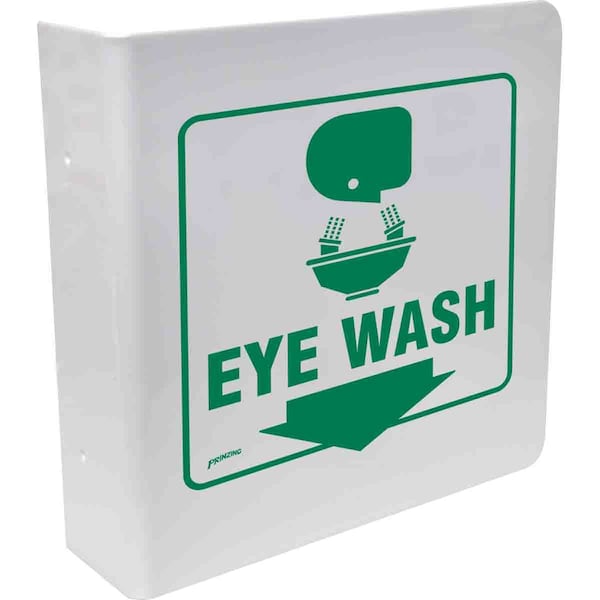 Brady Eye Wash, 8 in x 8 in, Square, Acrylic, L0EW03A - L0EW03A