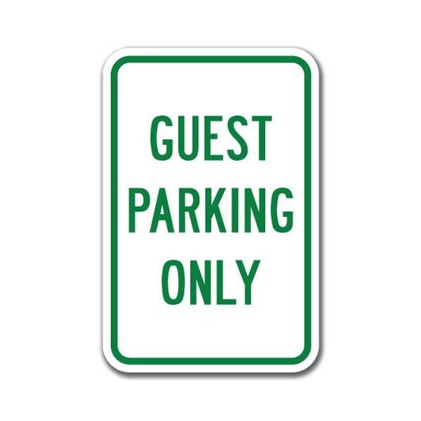 Signmission Guest Parking 12inx18in Heavy Gauge Alum Signs, 18" L, 12" H, A-1218 Church - Guest Parking Only - A-1218 CHURCH - GUEST PARKING ONLY