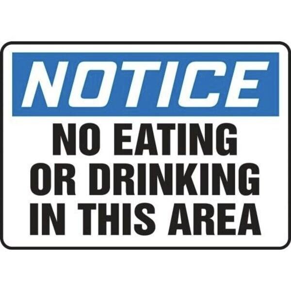 Accuform OSHA NOTICE SAFETY SIGN NO EATING MGNF801VS - MGNF801VS