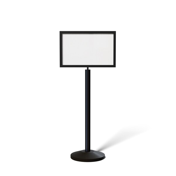 Montour Line Sign Frame Floor Standing 14 x 22 in. H Black Steel - FS200-1422-H-BK