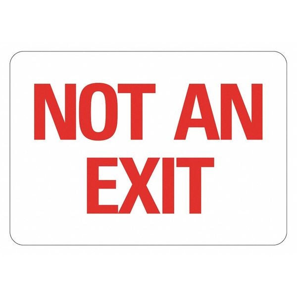 Lyle Exit Sign, Polyester, 10" W, 7" H, Not An Exit, White - LCU1-0008-ED_10X7