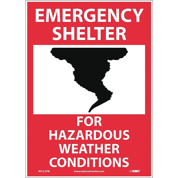 Nmc Hazardous Weather Shelter Sign, M121PB - M121PB