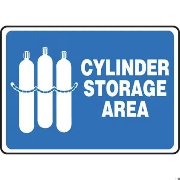 Accuform SAFETY SIGN CYLINDER STORAGE AREA MCPG520XV - MCPG520XV