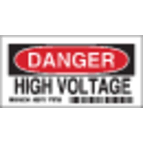 Brady Danger Sign, 2-1/4X4-1/2", R and BK/WHT - 89173