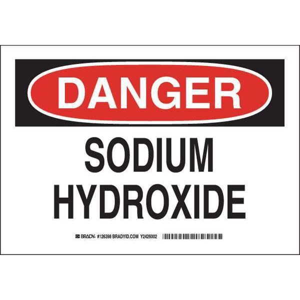 Brady Danger Sign, 7 in H, 10 in W, Polyester, Rectangle, English, 126398 - 126398