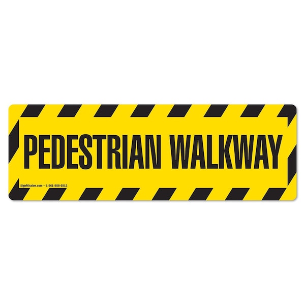 Signmission Pedestrian Walkway 18in Non-Slip Floor Marker, 6PK, 16 in L, 16 in H, FD-2-R-16-6PK-99830 - FD-2-R-16-6PK-99830