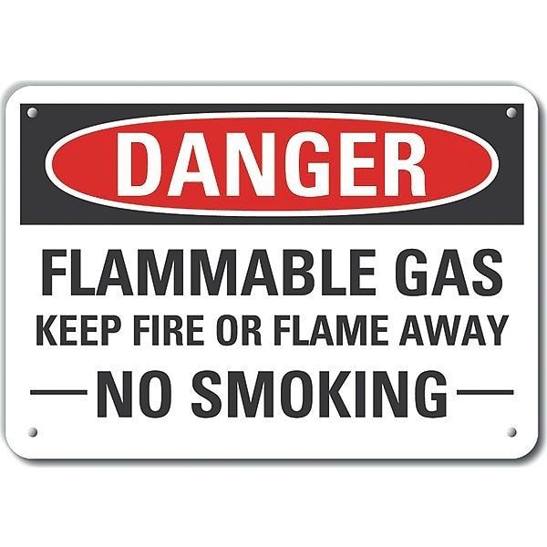 Lyle Danger Sign, 7" H, 10" W, Plastic, Vertical Rectangle, English, LCU4-0634-NP_10X7 - LCU4-0634-NP_10X7