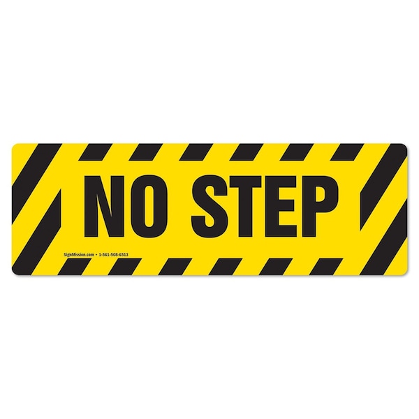 Signmission No Step 18in Non-Slip Floor Marker, 16" x 16", FD-2-R-16-99835 - FD-2-R-16-99835