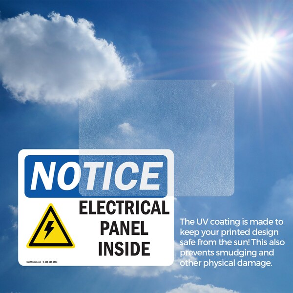 Signmission Electrical Panel Inside Sign With Symbol, 7 in W x Rectangle, Vinyl Decal - OS-2PACK-NS-D-57-L-11669