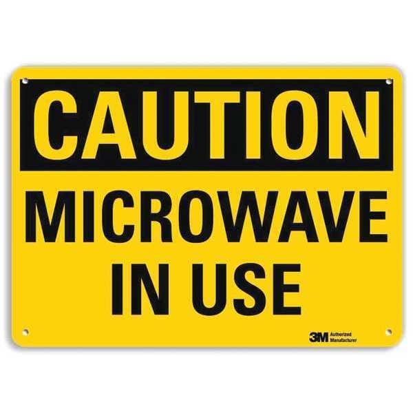 Lyle Caution Sign, 10 in H, 14 in W, Plastic, Horizontal Rectangle, U4-1529-NP_14X10 - U4-1529-NP_14X10