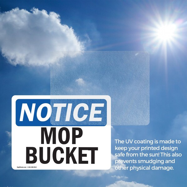 Signmission Mop Bucket, 5 in W x Rectangle, Vinyl Decal - OS-2PACK-NS-D-35-L-14243