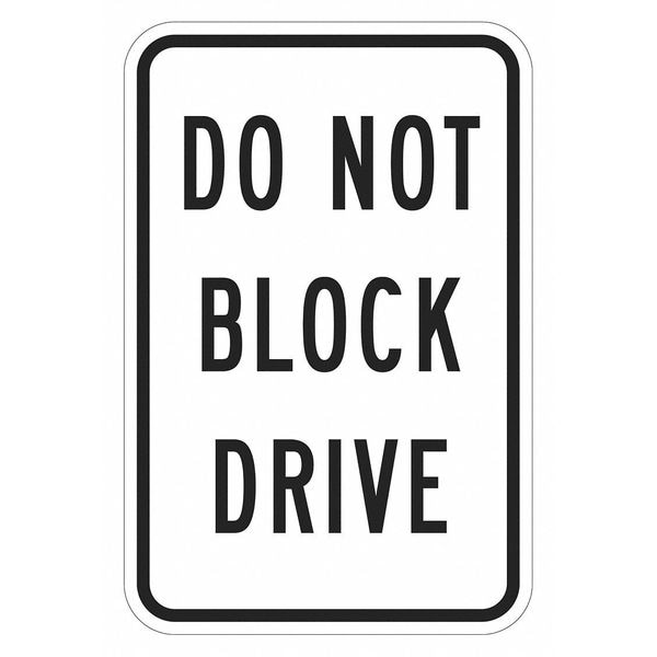 Lyle Driveway No Parking Sign, 18" x 12, T1-1640-HI_12x18 - T1-1640-HI_12X18