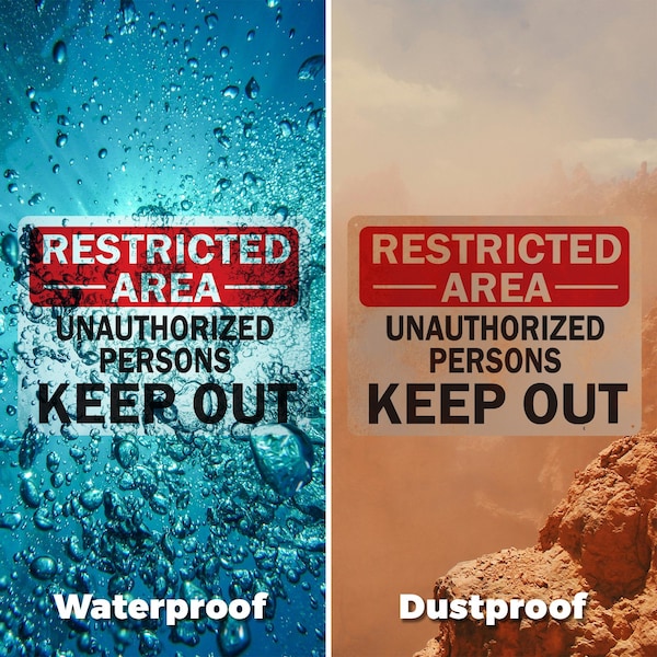 Signmission Restricted Area Unauthorized People Keep Out OSHA ANSI Sign, Plastic, 10in W x 7in L, 2PK - OS-2PACK-MISC-P-710-L-19512