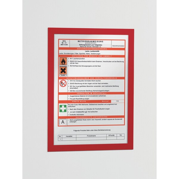Zoro Select Sign Holder, 8-1/2" x 11", PVC, PK2 - 476803