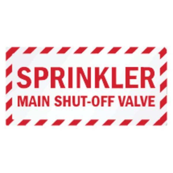 Zing Sign, Sprinkler Shut Off, 10X14", Aluminum - 2898A