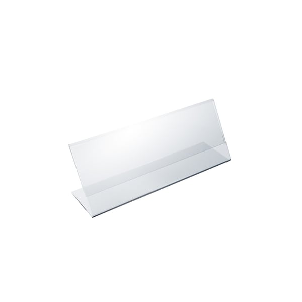 Azar Displays 6"W x 2"H Angled Sign Holder, PK10 - 112702-10PK