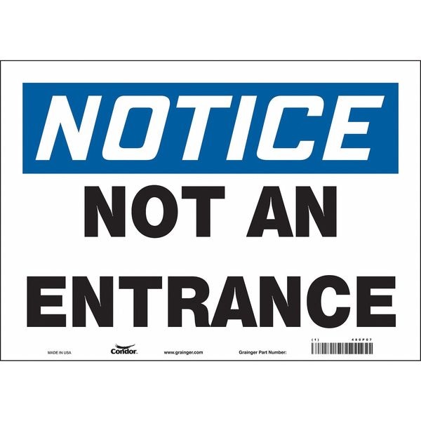 Condor Safety Sign, 10 in Height, 14 in Width, Vinyl, Horizontal Rectangle, English, 480P07 - 480P07