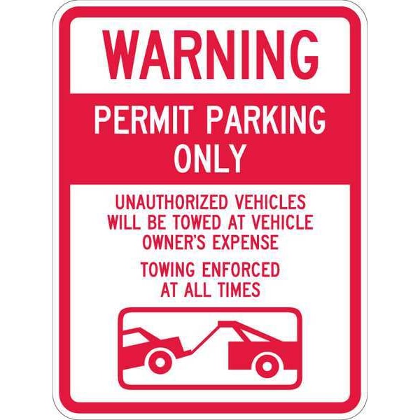 Lyle Permit Parking Sign, 24" x 18, T1-1065-EG_18x24 - T1-1065-EG_18X24
