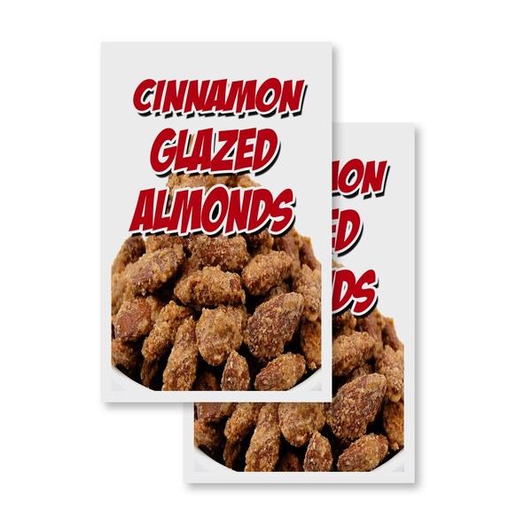 Signmission Cinnamon Glazed Almonds, Vinyl Decals Only 24 Inch x 36 Inch, Vinyl Decal, 2PK - DSB-2436-2PACK-CINNAMON GLAZED ALMONDS
