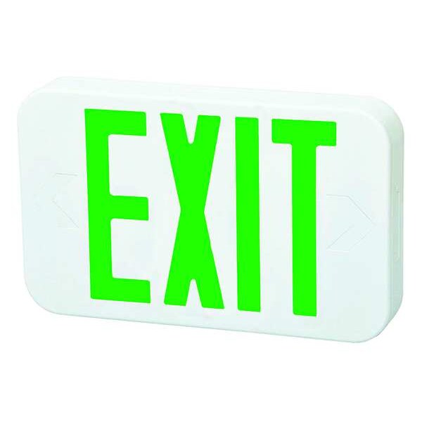 Fulham Exit Sign, White, 1 or 2 Face(s), LED, Universal Mount, Nickel Cadmium - FHEX20WGEM