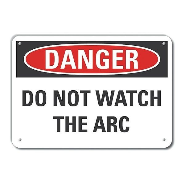 Lyle Plastic Welding Danger Sign, 10 in Height, 14 in Width, Plastic, Horizontal Rectangle, English - LCU4-0430-NP_14X10