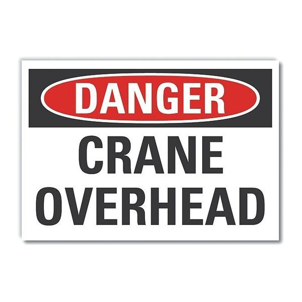 Lyle Crane & Hoists Danger Reflective Label, 5 in Height, 7 in Width, Reflective Sheeting, English - LCU4-0366-RD_7X5