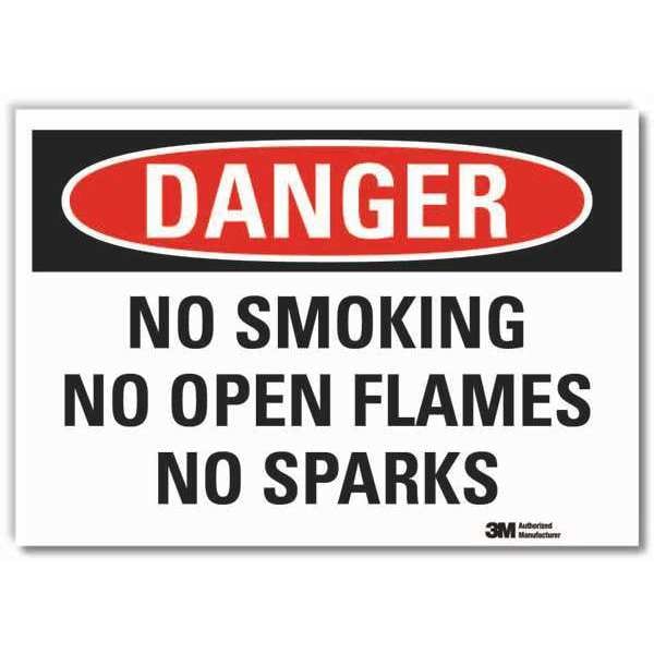 Lyle No Smoking Sign, 3 1/2 in Height, 5 in Width, Reflective Sheeting, Horizontal Rectangle, English - LCU4-0541-RD_5X3.5