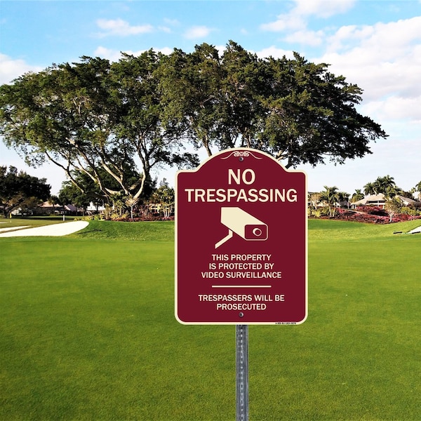 Signmission Designer Series-No Parking With Bidirectional Arrow Burgungy, 24" x 18", BU-1824-9819 - A-DES-BU-1824-9819