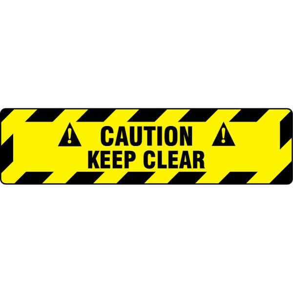 Zoro Select Floor sign, 6 in H, 24 in W, Vinyl, Rectangle, 3YRW3 - 3YRW3