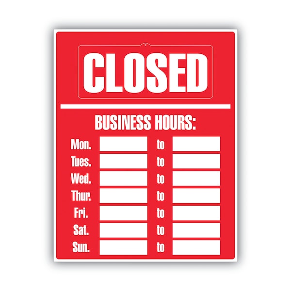 Cosco Business Hours, 15" W x 19" H - 098072