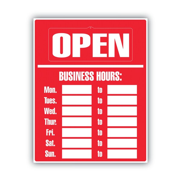 Cosco Business Hours, 15" W x 19" H - 098072
