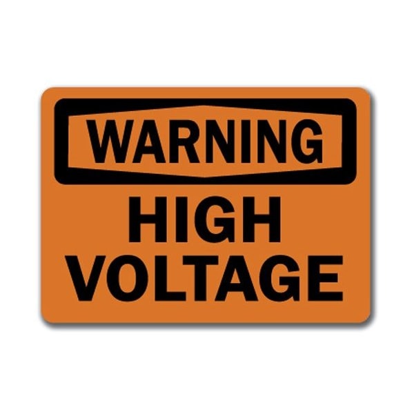 Signmission Safety Sign, 14 in Height, Plastic, High Voltage - WS-HIGH VOLTAGE